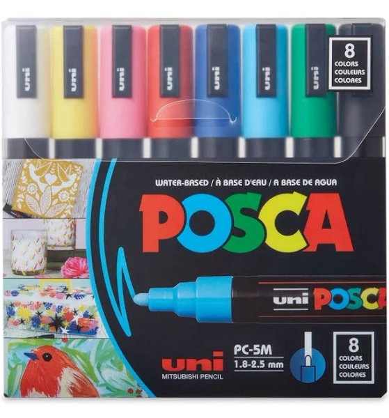 Posca Medium Acrylic Paint Marker Set