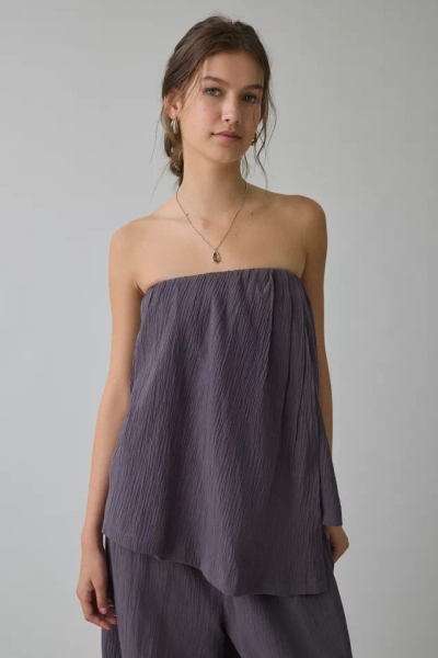 Muse Assembly Fern Asymmetric Wrap Strapless Top
