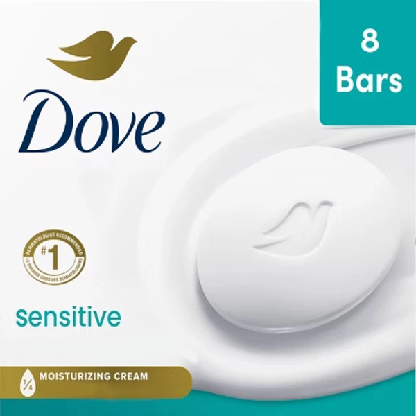 Dove Beauty Sensitive Skin Moisturizing Fragrance-Free Beauty Bar Soap - 8pk/3.75oz each