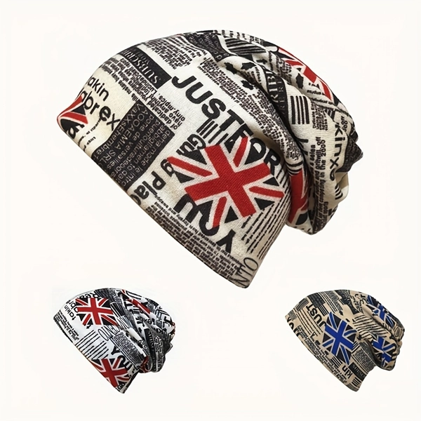 Autumn and Winter Unisex Casual Beanie with Scarf Streetwear Double-Layer Pullover Hip-Hop Hat