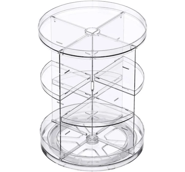 Everything Organizer Rotating Adjustable Organizer Clear, 9" x 9" x 11-5/8" h | The Container Store