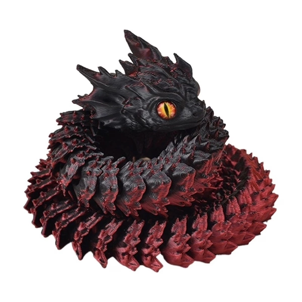 1pc Dazzling Red And Black Size: 45*5*5cm 3D Printed Snake Animal Figurine - Walmart.com