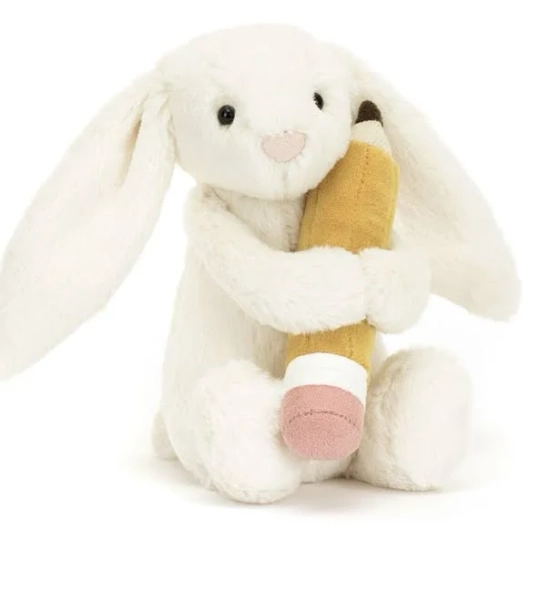 Jellycat Bashful Bunny with Pencil