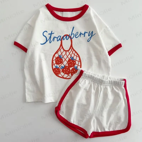 STRAWBERRY Baby T-shirt and Shorts 2-Piece Set