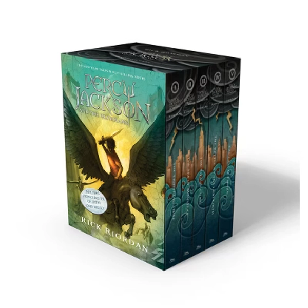 Percy Jackson and the Olympians 5 Book Paperback Boxed Set with poster - by Rick Riordan (Paperback)