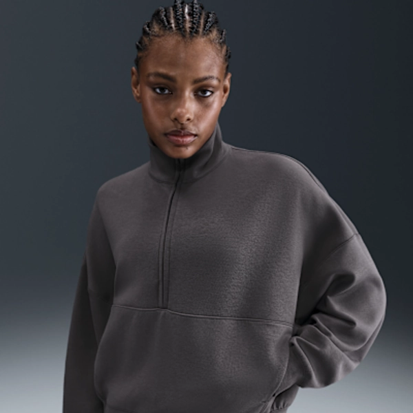 Haut oversize à demi-zip Dri-FIT Nike 24.7 ImpossiblySoft pour femme