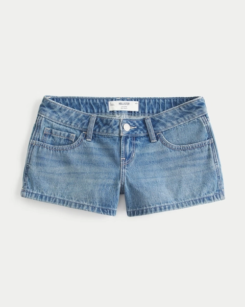 Low-Rise Mini Jean Shorts