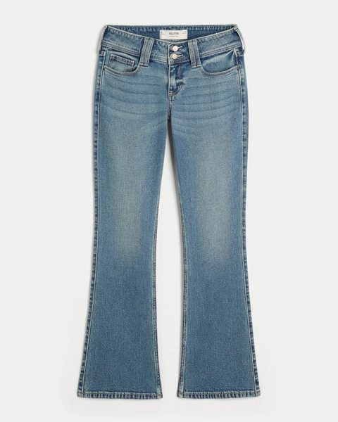 Women's Low-Rise Medium Wash Bootcut Jeans | Women's Bottoms | HollisterCo.com