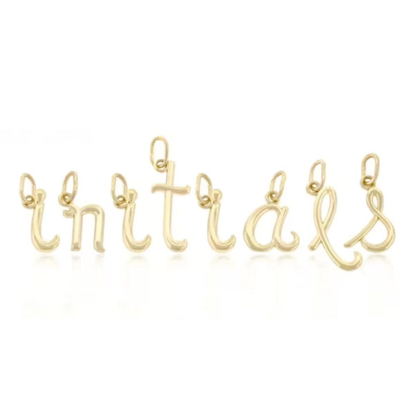 Lower Case Initials -10k Gold Letter Pendant - Initial Pendant, Simple, Cute, Adorable, Everyday Jewelry - Gold Initial Charm - Etsy