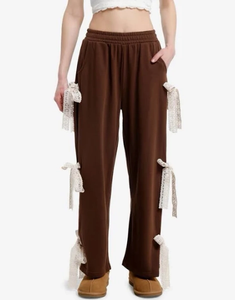Sweet Society Girls Bow Wide Leg Lounge Pants