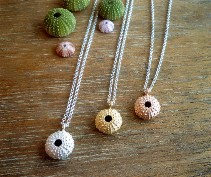 Sterling Silver Sea Urchin Pendant: Small Aegean Treasure Necklace - Etsy Sweden