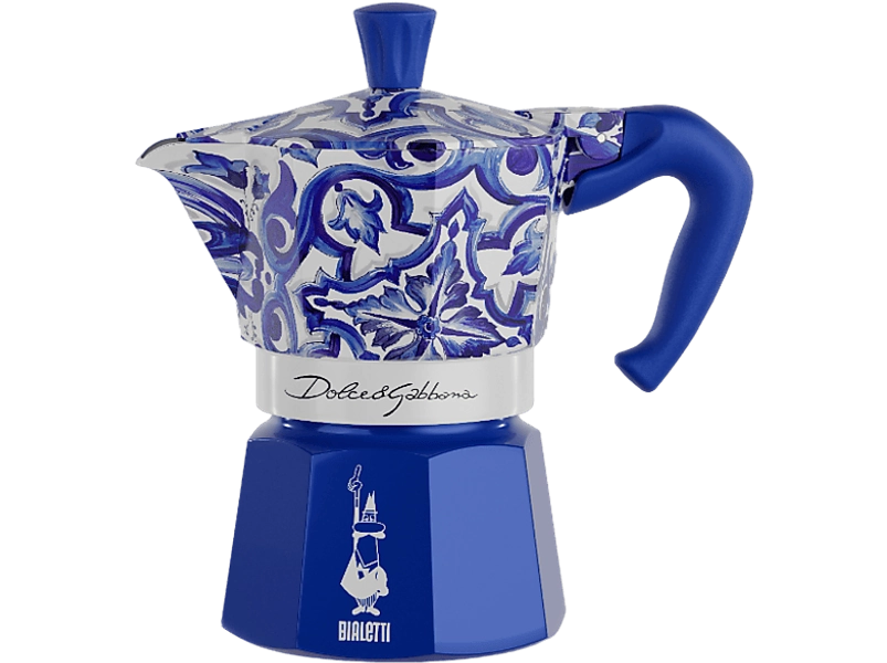 BIALETTI 5346 Moka Express 6-Tassen Dolce & Gabbana Mediterranes Blau