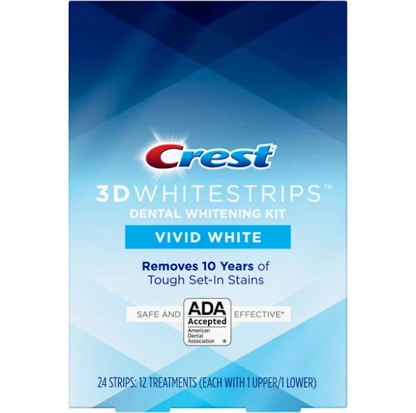 Crest 3D Whitestrips Vivid White Teeth Whitening Kit