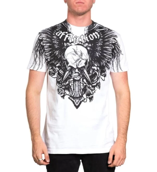 Affliction Men's Cotton Crossed Over T-Shirt