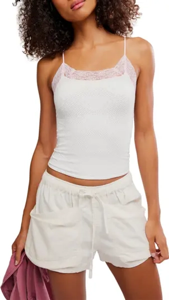 Jules Lace Trim Seamless Crop Camisole