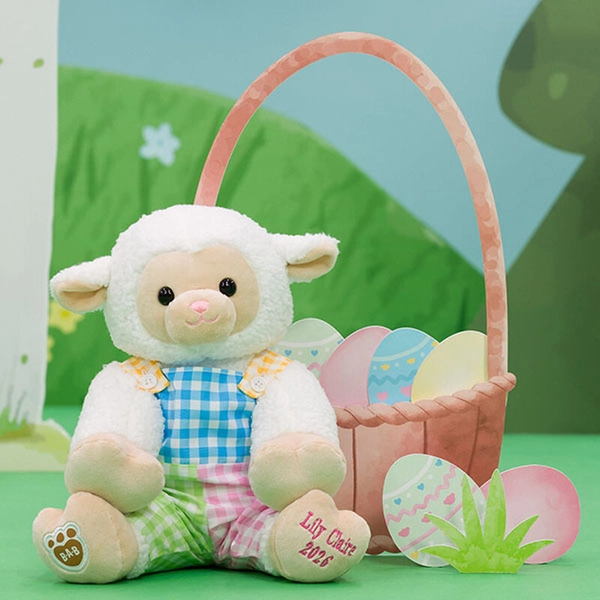 Embroidered Lamb Stuffed Animal Spring Gift Set Easter BAB