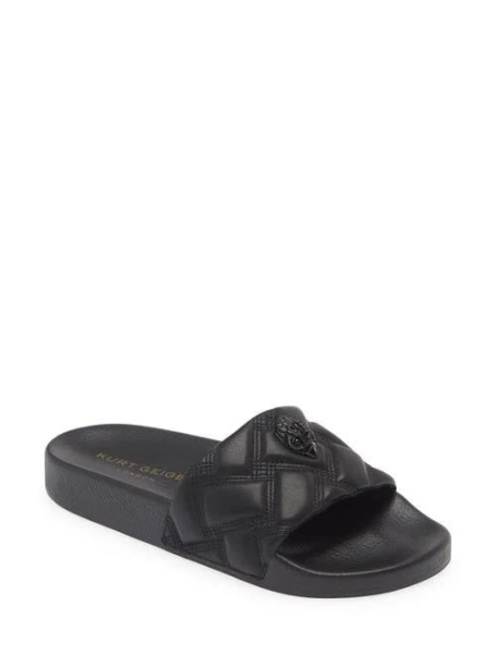 Kurt Geiger London Meena Eagle Slide Sandal in Black at Nordstrom, Size 8.5Us