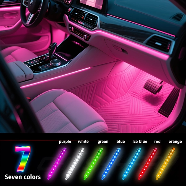 4pcs rgb interior led lighting kit multiple color options - Temu