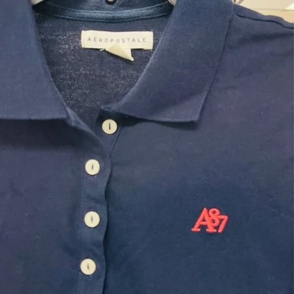 Aéropostale Aeropostale Women's Polo Shirt Medium Navy 404a... - New Women | Color: Blue | Size: S