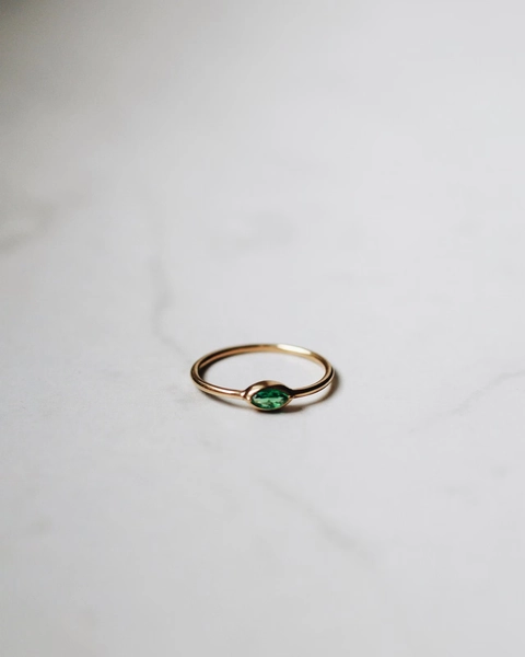 Waterproof - Solid 925 Sterling Silver - 18K Gold Vermeil Ring - Layering - Stacking Ring - Minimalistic Ring - Sustainable Ring