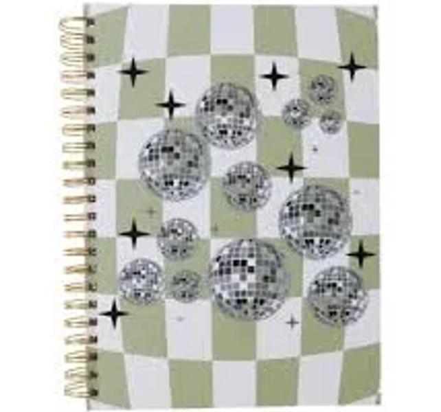 Five Below Hardcover Spiral Notebook - Disco Ball
