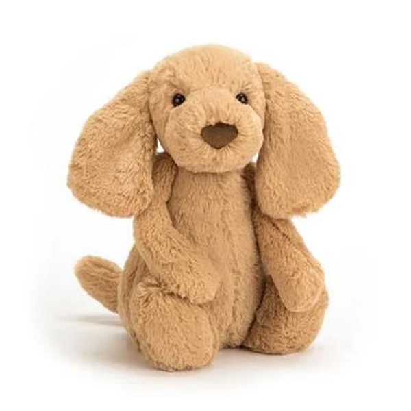 Jellycat Bashful Black Cream Puppy