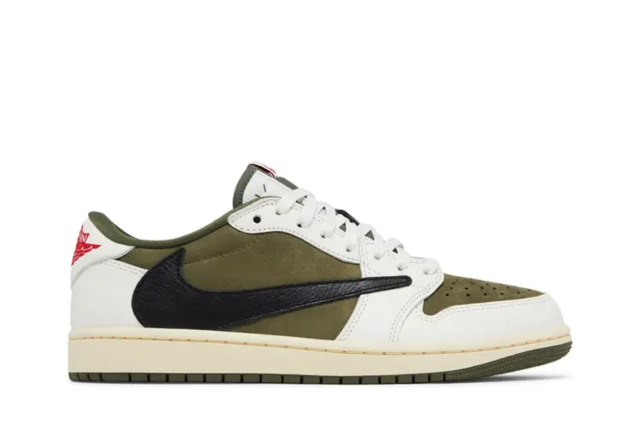 Travis Scott x Air Jordan 1 Retro Low OG SP 'Reverse Olive / Medium Olive' - DM7866 200 | GOAT