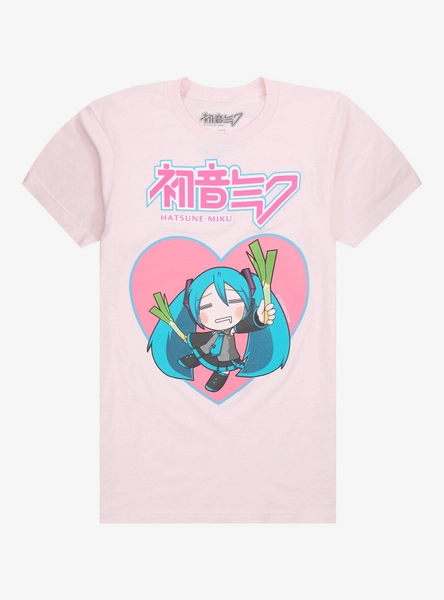 Hatsune Miku Leek Heart T-Shirt