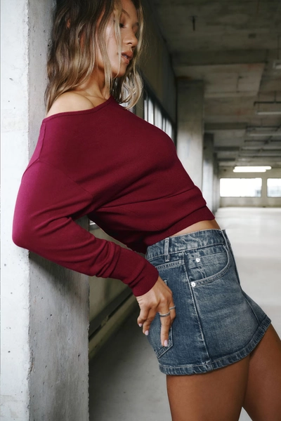 Denim Micro Skort