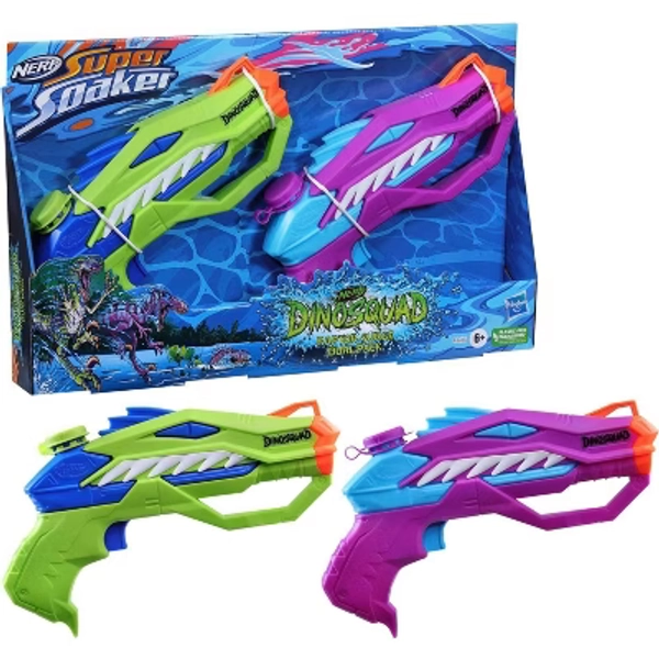 Nerf Raptor Dino Squad Super Soaker Water  Dual Pack