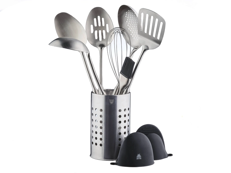 Set d'ustensiles de cuisine en acier inoxydable stal - 10 pièces gris Bjorn | La Redoute