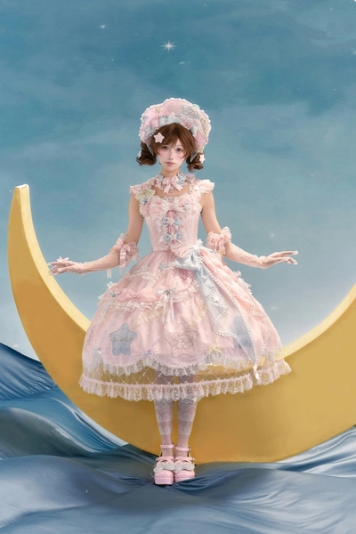 Summer Fairy Sanrio Collaborated The Twins Gorgeous Lolita JSK Top and Skirt
