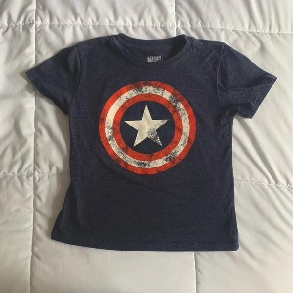 Marvel Shirts & Tops | Captain America T-Shirt | Color: Blue/Red | Size: 5tb | Red and blue clothes boys aesthetic, Red blue outfit boy, Captain america shirt