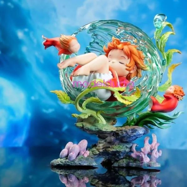 KYUU Studio Ponyo on the Cliff Model Pre-order Painted H13cm Ponyo Statue