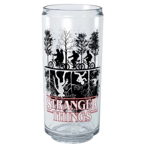 Stranger Things Silhouette Logo  Tritan Can Shaped Drinking Cup - Clear - 16 oz.
