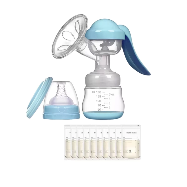 Extractor De Leche Materna Saca Leche Con 15 Bolsas, Azul