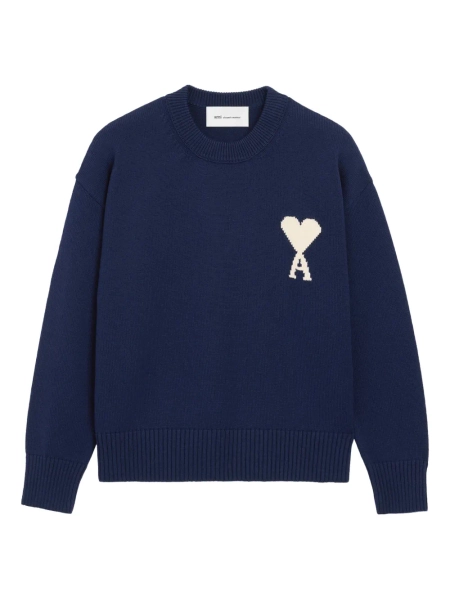 AMI Paris logo-detail Sweater | Blue | FARFETCH