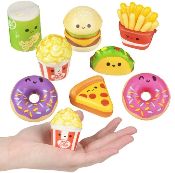 Micro Squish Fun Food Assortment 1.5" - 2.25" (24 PACK)