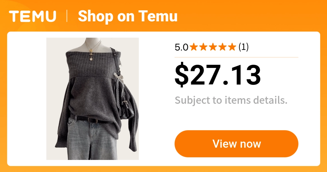 womens shoulder boat neck sweater long sleeve winter sweater - Temu