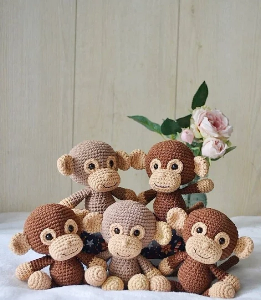 Monkey stuffed toy Handmade personalised gifts Monkey stuffy baby shower gift Christmas kids gifts Stocking Stuffers for Kids