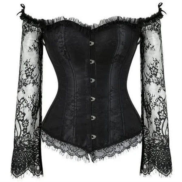 Women's Renaissance Corset Top with Sleeves