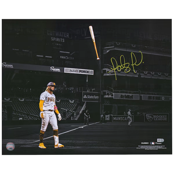 Fernando Tatis Jr. San Diego Padres Fanatics Authentic Autographed 16" x 20" Bat Flip Spotlight Photograph