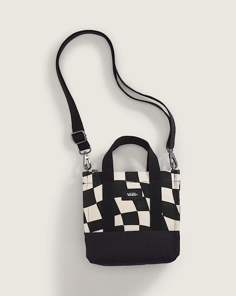 Lil Pergs Checkerboard Tote Bag in Marshmallow White | Vans