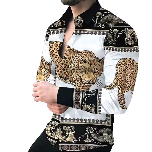 Men's shirt 3D printed shirt outdoor street long sleeved button up clothing oversized fashion clothing fashion - AliExpress 200000343