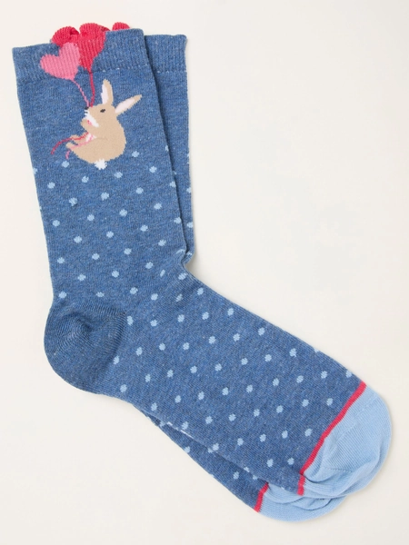 Navy Bunny Socks