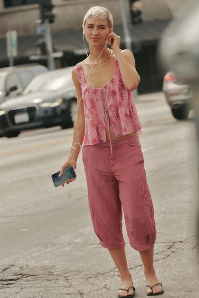 SEQUIN TULLE TOP WITH TIES