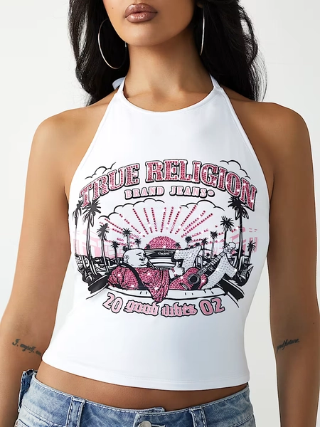 OPEN-BACK HALTER TOP