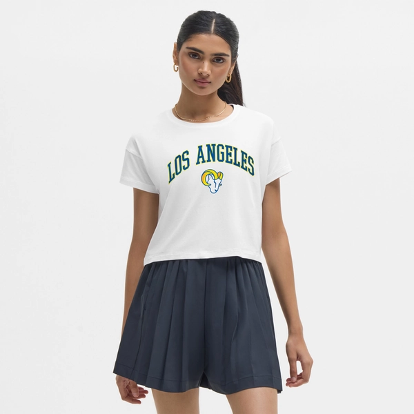 Women's Los Angeles Rams lululemon White Cates T-Shirt