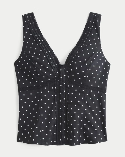 Hook & Eye Lace Trim Tank