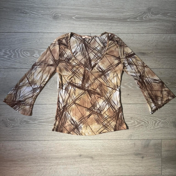 Vintage forever 21 flare sleeves Brown and cream...